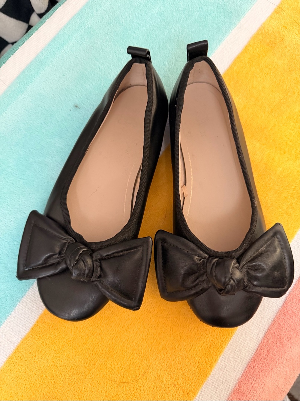 Zara Black Bow Ballet Flats for Kids